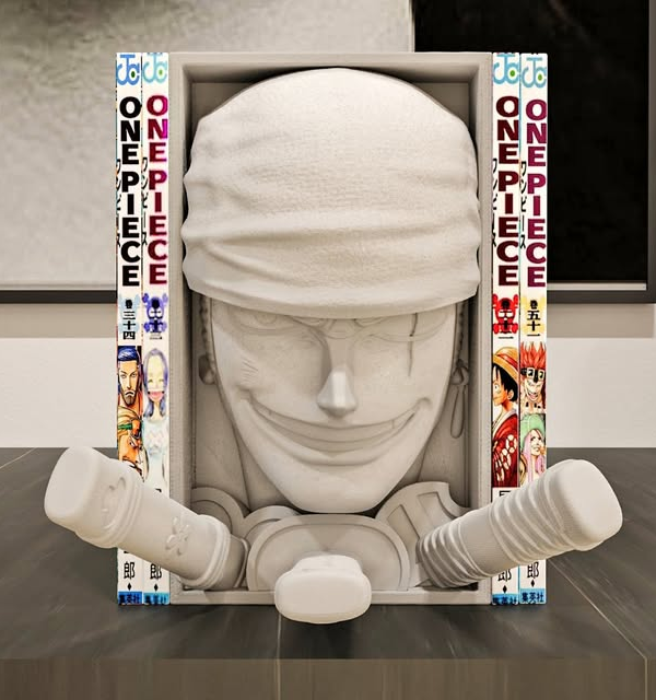 3D Printed One Piece Zoro Book Nook
